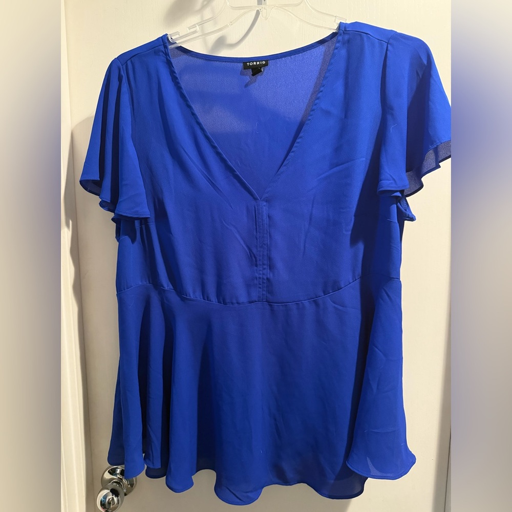 Torrid Women's Blue V-Neck Top